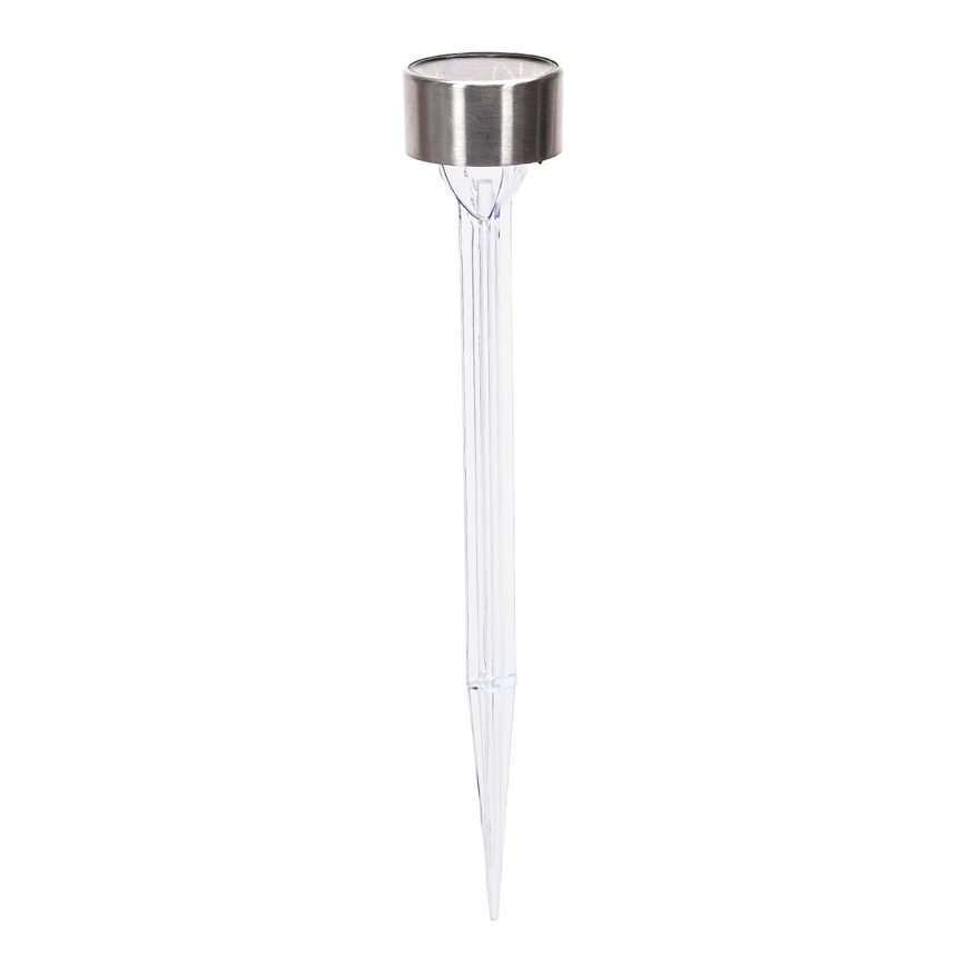 Aigostar - LED Solárna lampa LED/0,006W/1,2V 32cm matný chróm 6500K IP44