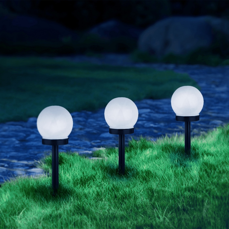 Aigostar - LED Solárna lampa LED/0,006W/1,2V 33cm 40 mAh čierna 6500K IP44