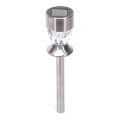 Aigostar - LED Solárna lampa LED/0,006W/1,2V 35,5cm matný chróm 100 mAh 3000K IP44