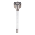 Aigostar - LED Solárna lampa LED/0,006W/1,2V 36,7cm matný chróm 2700K 40 mAh IP44