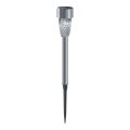 Aigostar - LED Solárna lampa LED/0,006W/1,2V 40 mAh 29,7 cm matný chróm 6500K IP44
