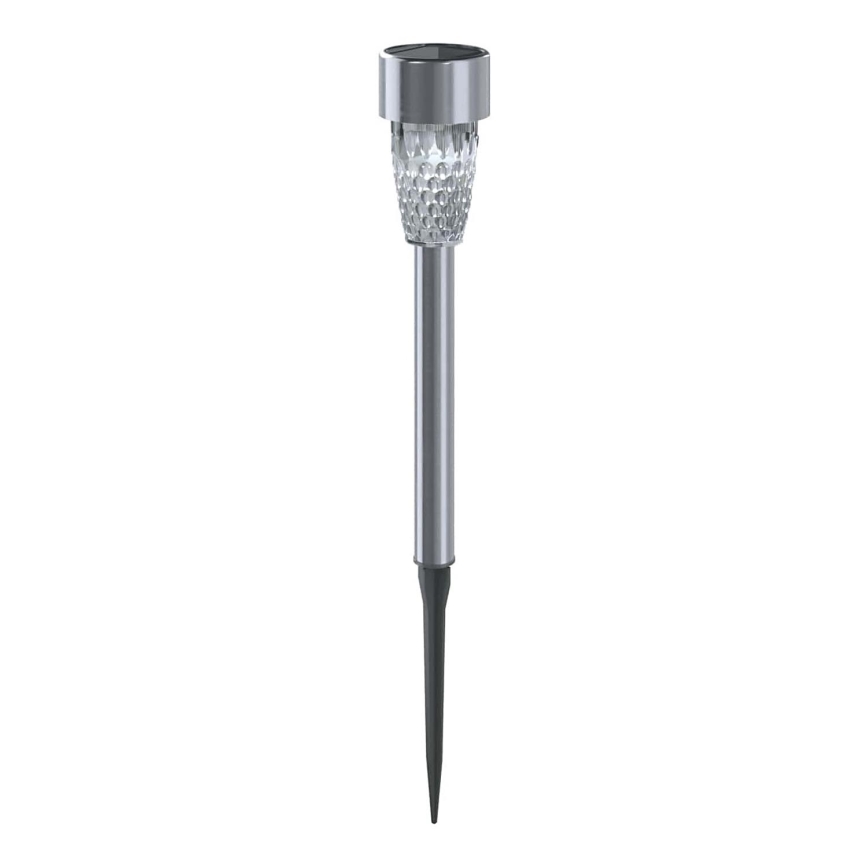 Aigostar - LED Solárna lampa LED/0,006W/1,2V 40 mAh 29,7 cm matný chróm 6500K IP44