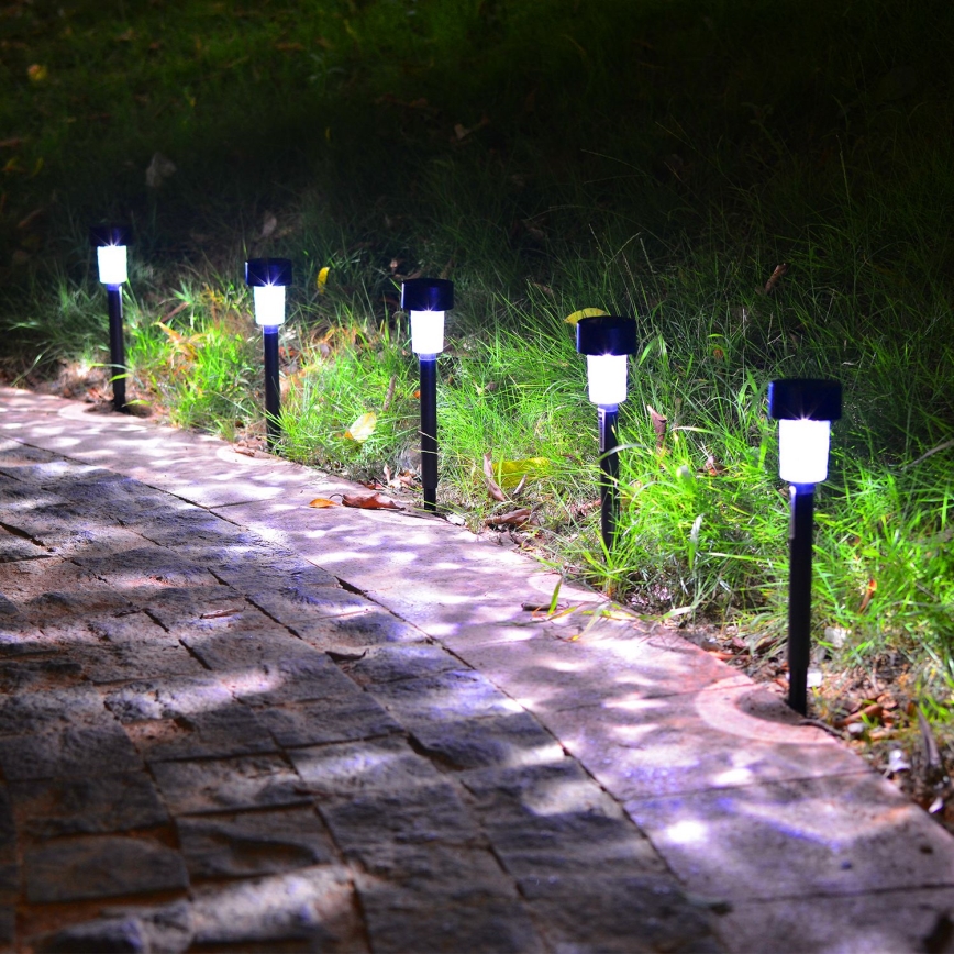 Aigostar - LED Solárna lampa LED/0,06W/2V 32,7 cm 6500K IP44 600 mAh čierna