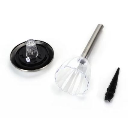 Aigostar - LED Solárna lampa LED/0,08W/2V 30,4 cm 6500K IP44 matný chróm