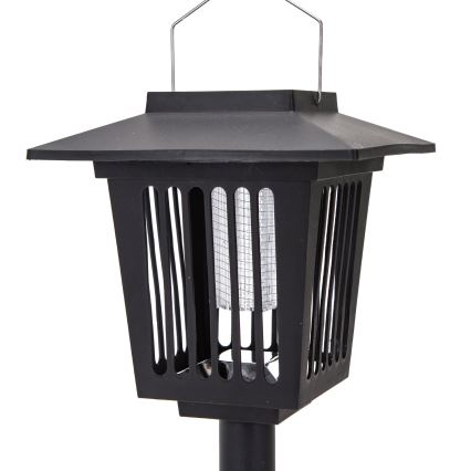 Aigostar - LED Solárna lampa s lapačom hmyzu LED/0,03W/1,2V 55,2cm čierna 6500K 300 mAh IP44