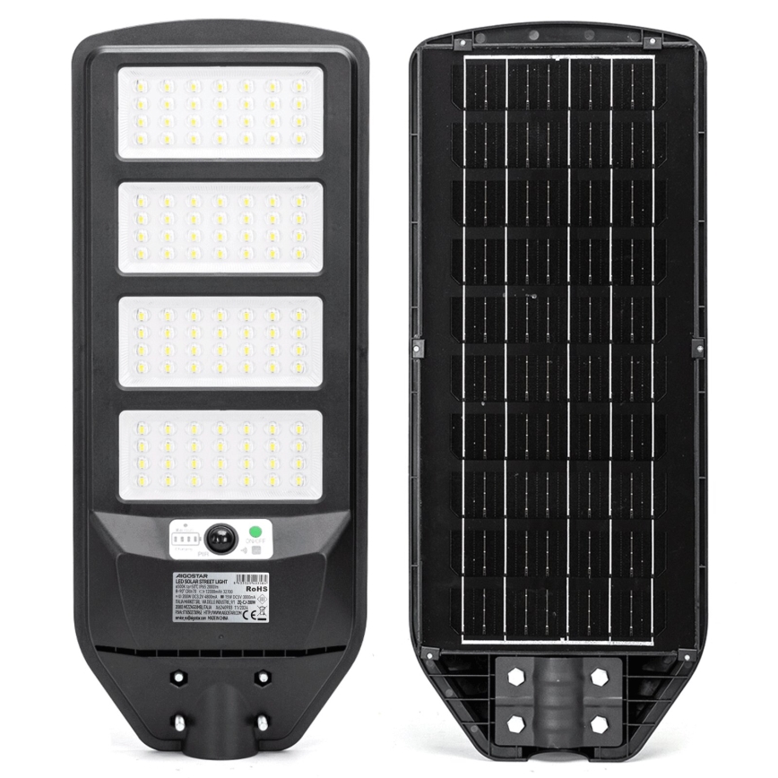 Aigostar - LED Solárna pouličná lampa so senzorom LED/200W/3,2V 12000mAh IP65 6500K + diaľkové ovládanie