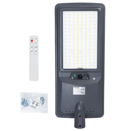 Aigostar - LED solárna pouličná lampa so senzorom LED/300W/3,2V 3000/4000/6500K 3600mAh + diaľkové ovládanie
