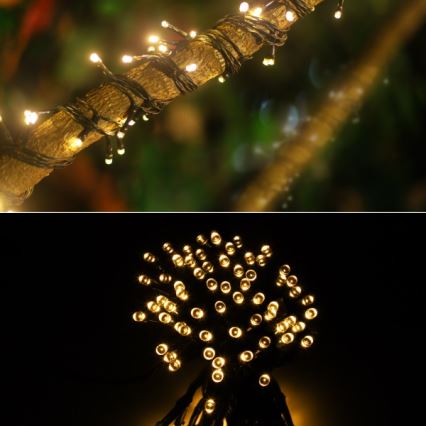 Aigostar - LED Solárna reťaz 100xLED/12m 300 mAh IP65 teplá biela