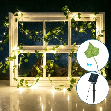 Aigostar - LED Solárna reťaz 100xLED/12m IP65 teplá biela ivy