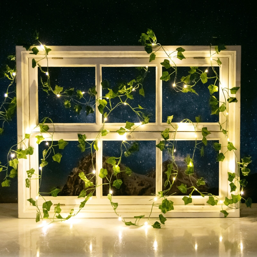 Aigostar - LED Solárna reťaz 100xLED/12m IP65 teplá biela ivy