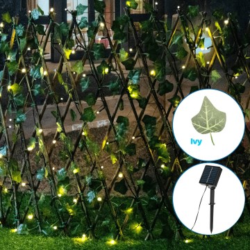 Aigostar - LED Solárna reťaz 102xLED/2x0,7m IP65 teplá biela ivy