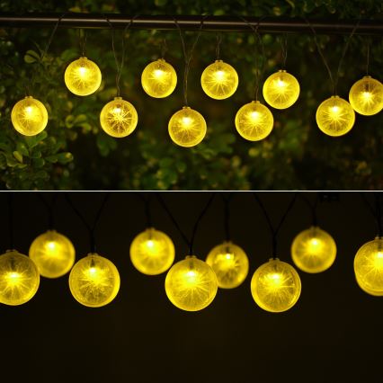 Aigostar - LED Solárna reťaz 10xLED/3,8m IP44 600 mAh teplá biela