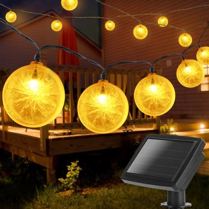 Aigostar - LED Solárna reťaz 10xLED/3,8m IP44 600 mAh teplá biela