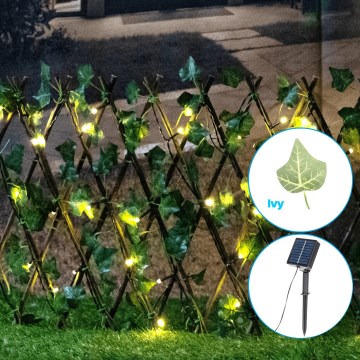 Aigostar - LED Solárna reťaz 56xLED/2x0,4m IP65 teplá biela ivy