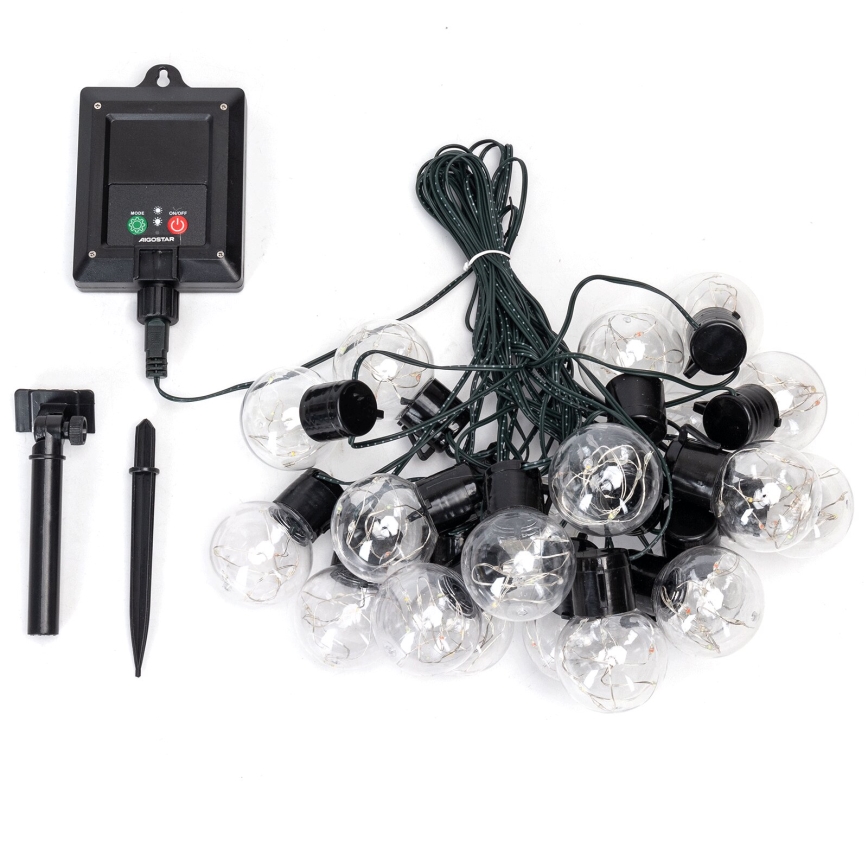 Aigostar - LED solárna svetelná reťaz 20xLED/8 režimov 11,5 m IP65 viacfarebná