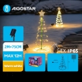 Aigostar - LED Solárna vianočná dekorácia LED/0,26W/3,7V 75cm IP65 teplá biela