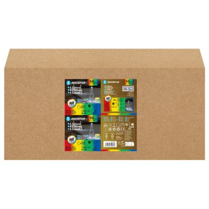 Aigostar - LED solárna vianočná dekorácia LED/0,59W/3,7V 100 cm IP65 130 mAh viacfarebná