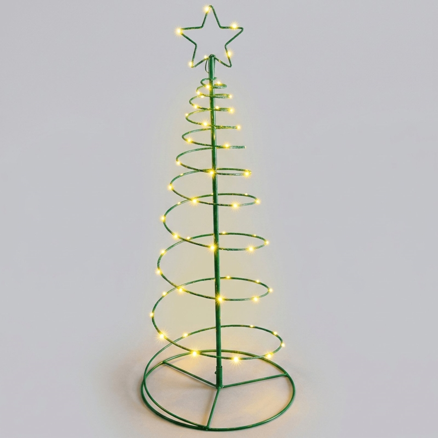 Aigostar - LED Solárna vianočná dekorácia LED/0,59W/3,7V 100 cm IP65 130 mAh stromček teplá biela