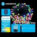 Aigostar - LED Solárna vianočná reťaz 100xLED/8 funkcií 12m IP65 multicolor 800 mAh