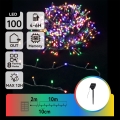 Aigostar - LED solárna vianočná reťaz 100xLED/8 funkcií 12m IP65 viacfarebná 800 mAh