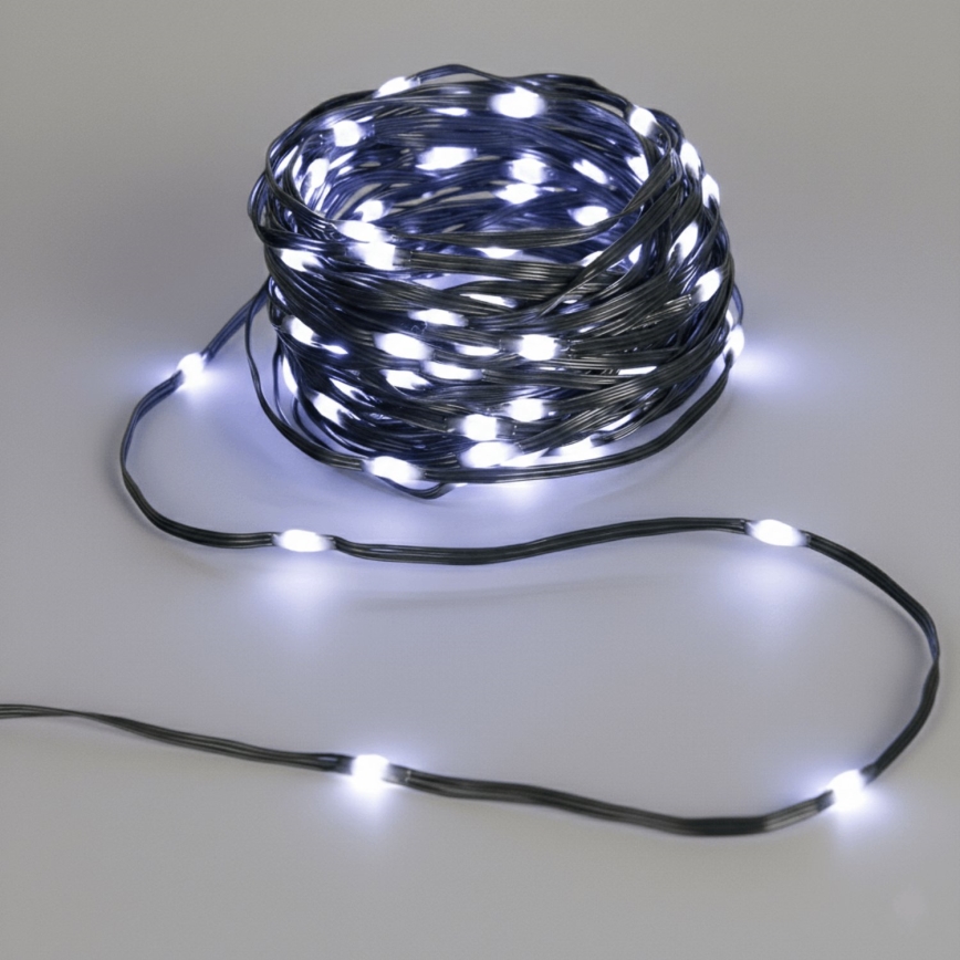 Aigostar - LED solárna vianočná reťaz 500xLED/8 funkcií 52m IP65 studená biela 1200 mAh