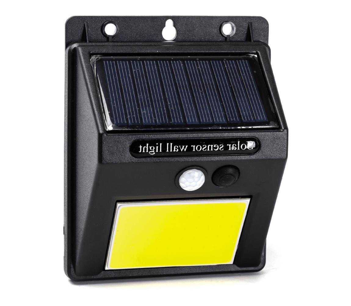 B.V. - LED Solárne nástenné svietidlo so senzorom LED/13W/5,5V 6500K IP65