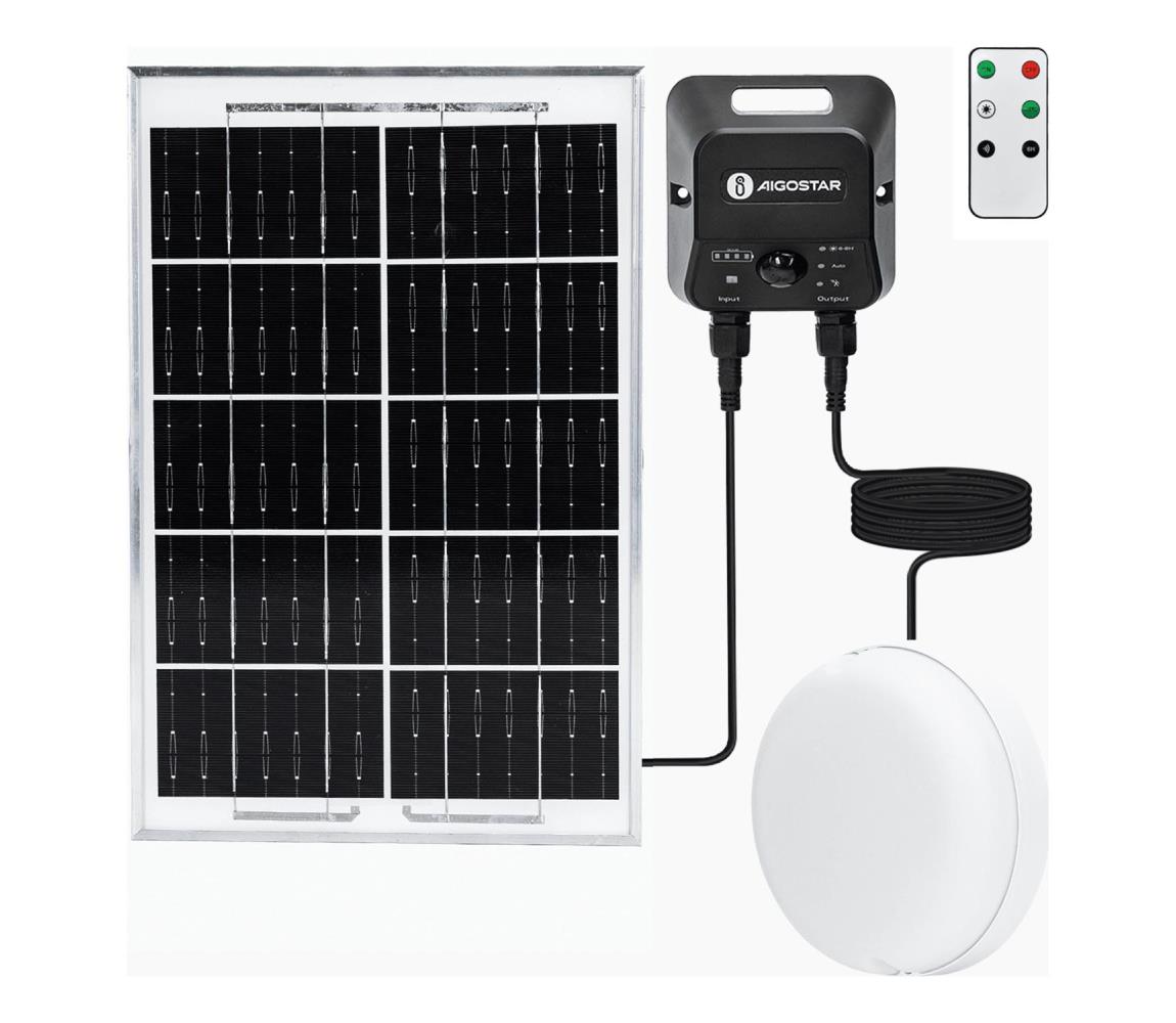B.V. - LED solárne stropné svietidlo so senzorom LED/3,7V 6000 mAh IP65 + DO B1020135J