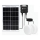 Aigostar - LED solárne svietidlo 2× LED / 35 W / 12 V, 6000 mAh, 6500 K, IP65, priemer 16,8 cm + diaľkové ovládanie