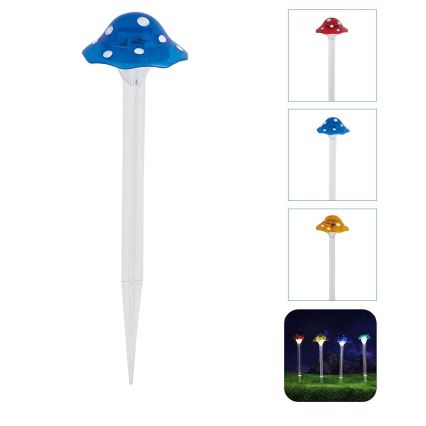 Aigostar - LED Solárne svietidlo LED/0,006W/1,2V 100 mAh 2700K IP44 modrá