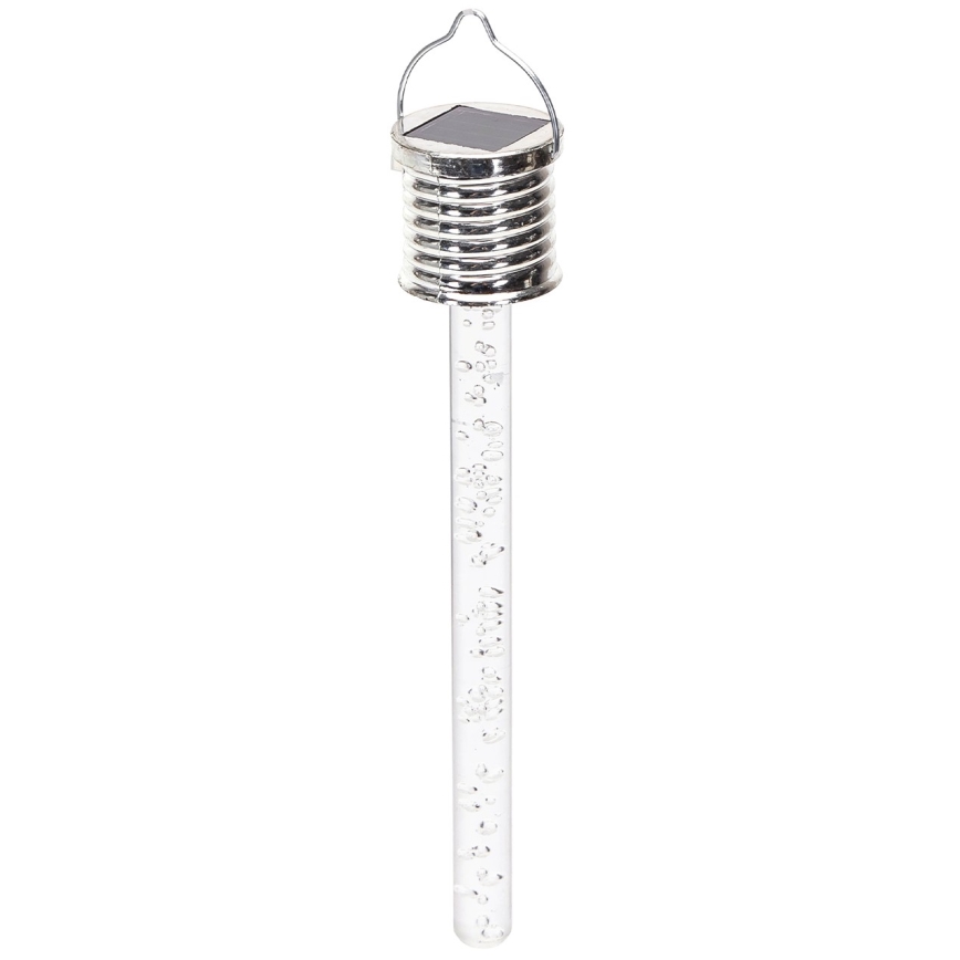 Aigostar - LED Solárne svietidlo LED/0,006W/1,2V chróm 2700K IP44 40 mAh