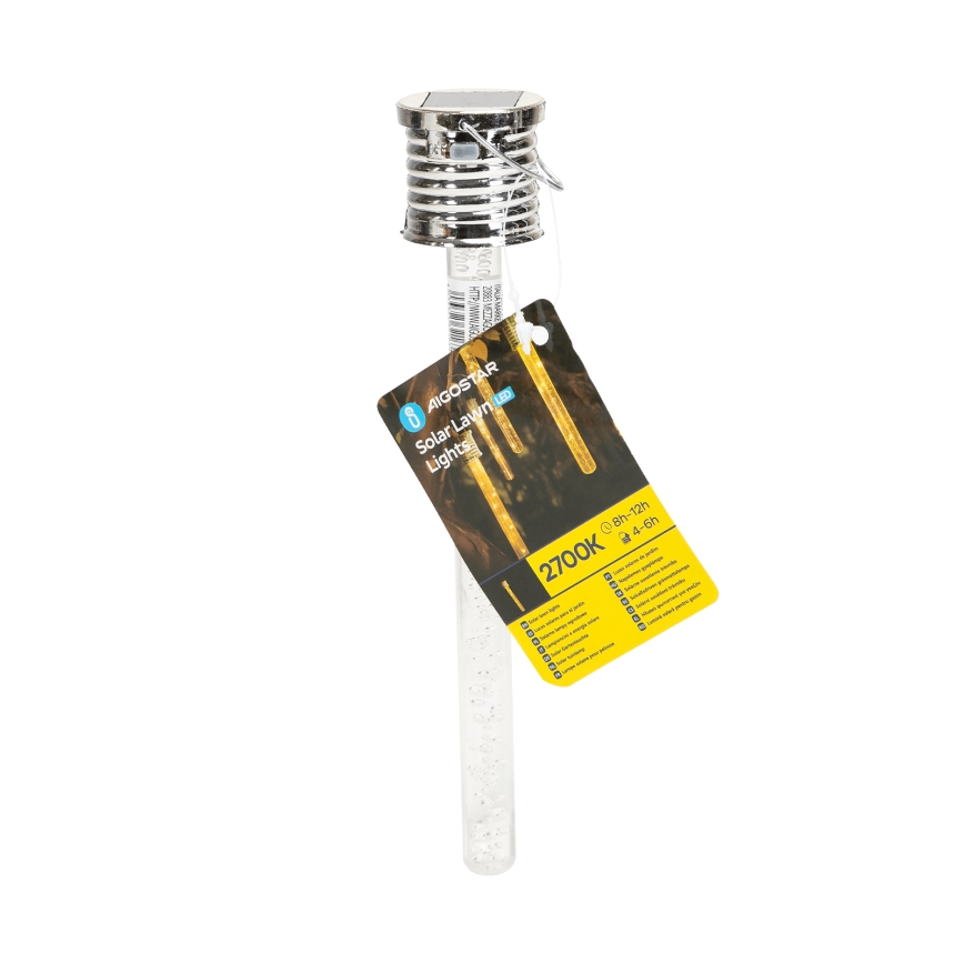 Aigostar - LED Solárne svietidlo LED/0,006W/1,2V chróm 2700K IP44 40 mAh