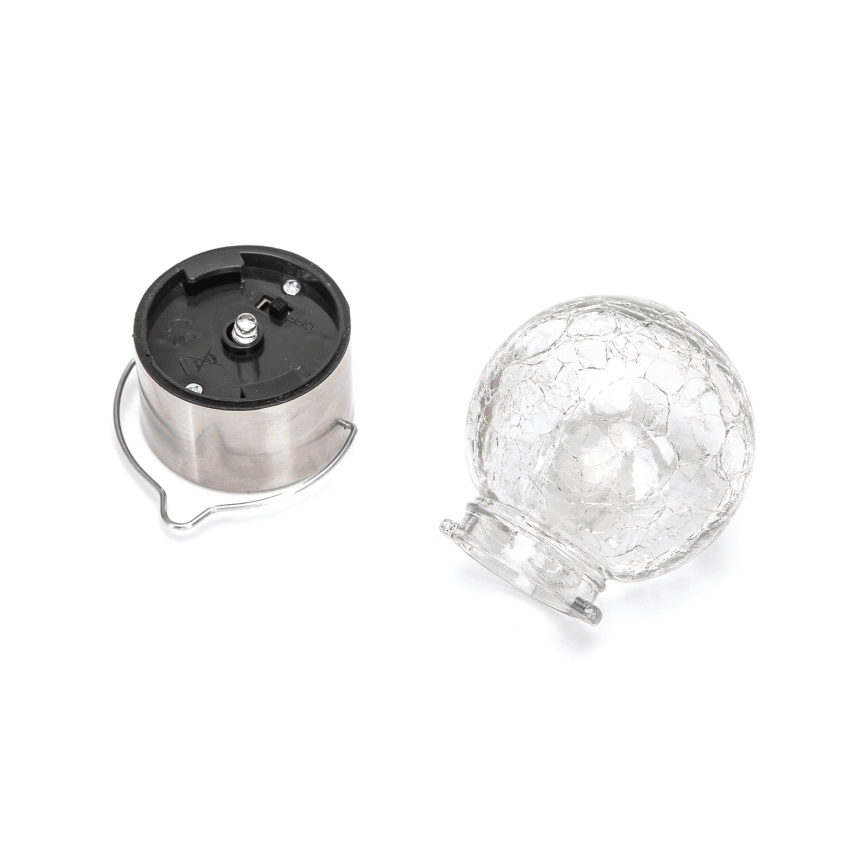 Aigostar - LED Solárne svietidlo LED/0,006W/1,2V matný chróm 6500K 100 mAh IP44