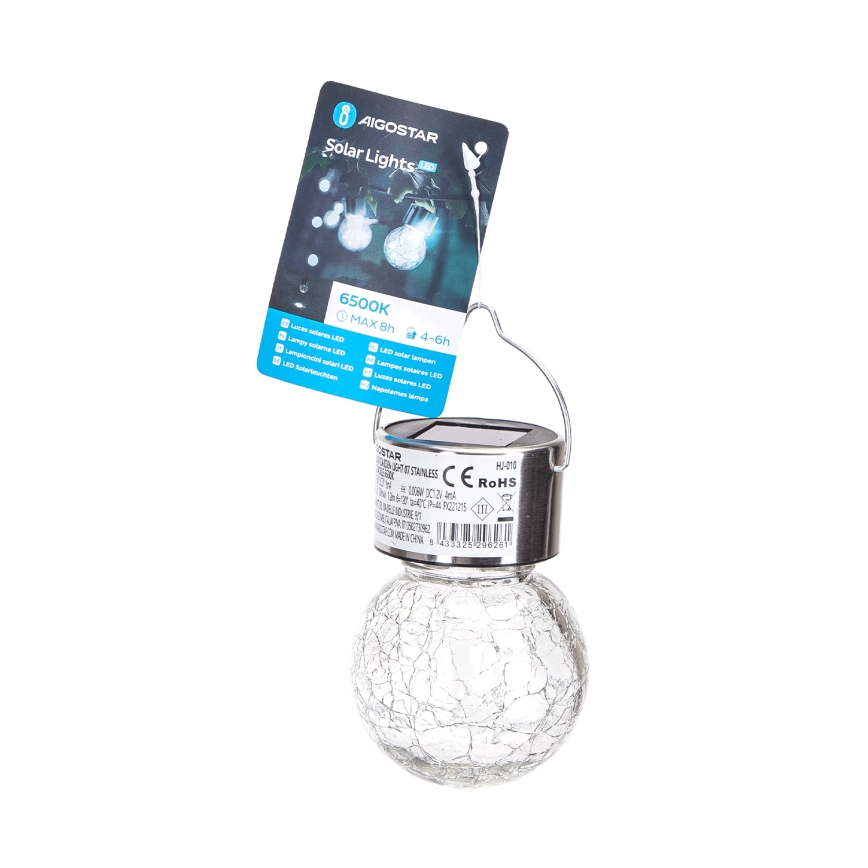 Aigostar - LED Solárne svietidlo LED/0,006W/1,2V pr. 6 cm 100 mAh 6500K IP44