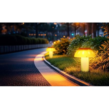 Aigostar - LED Solárne svietidlo LED/0,024W/1,2V 200 mAh 2700K IP44 hríbik