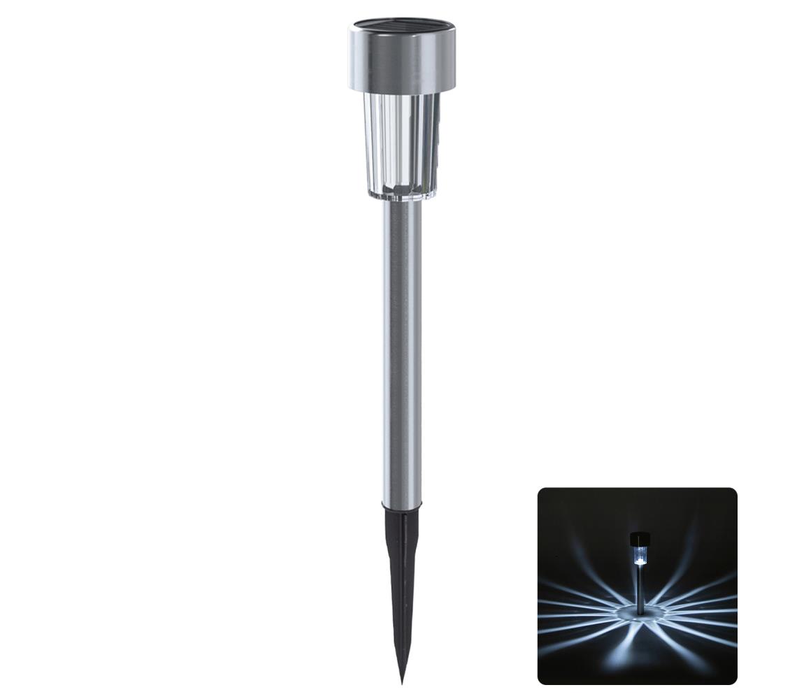 B.V. - LED solárne svietidlo LED/2V IP44 40 mAh matný chróm B10201ADCA