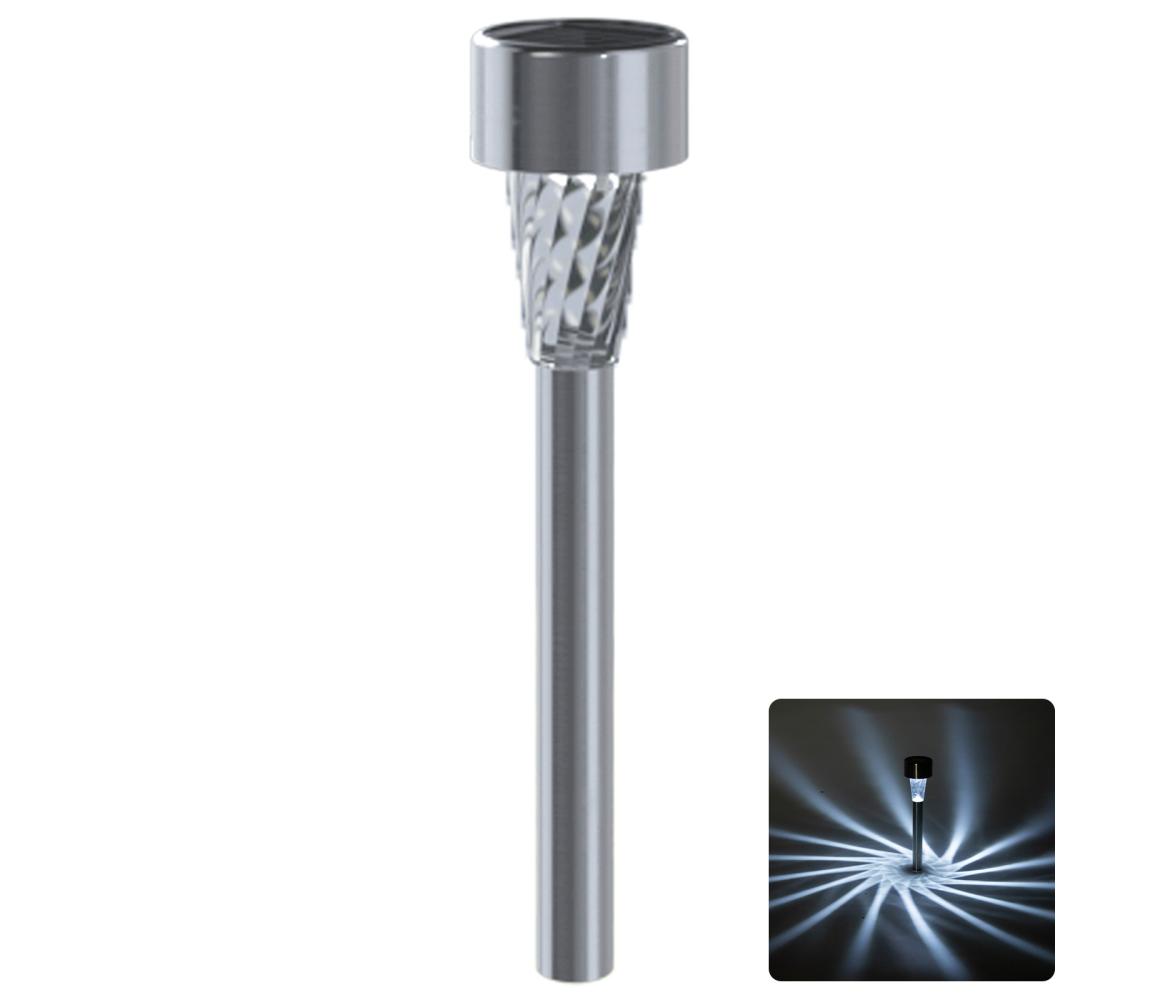 B.V. - LED solárne svietidlo LED/2V IP44 40 mAh matný chróm B10201O01