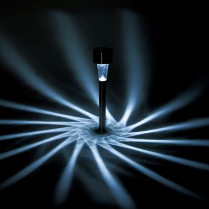 Aigostar - LED solárne svietidlo LED/2V IP44 40 mAh matný chróm