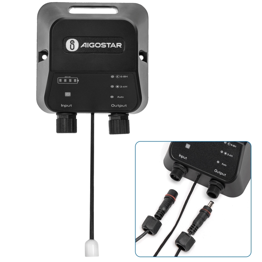 Aigostar - LED Solárne svietidlo LED/35W/12V 3000 mAh 6500K pr. 16,8 cm + diaľkové ovládanie