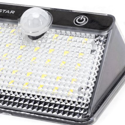 Aigostar - LED solárne svietidlo so senzorom LED/3,7V 6500K 1200 mAh IP65 čierne
