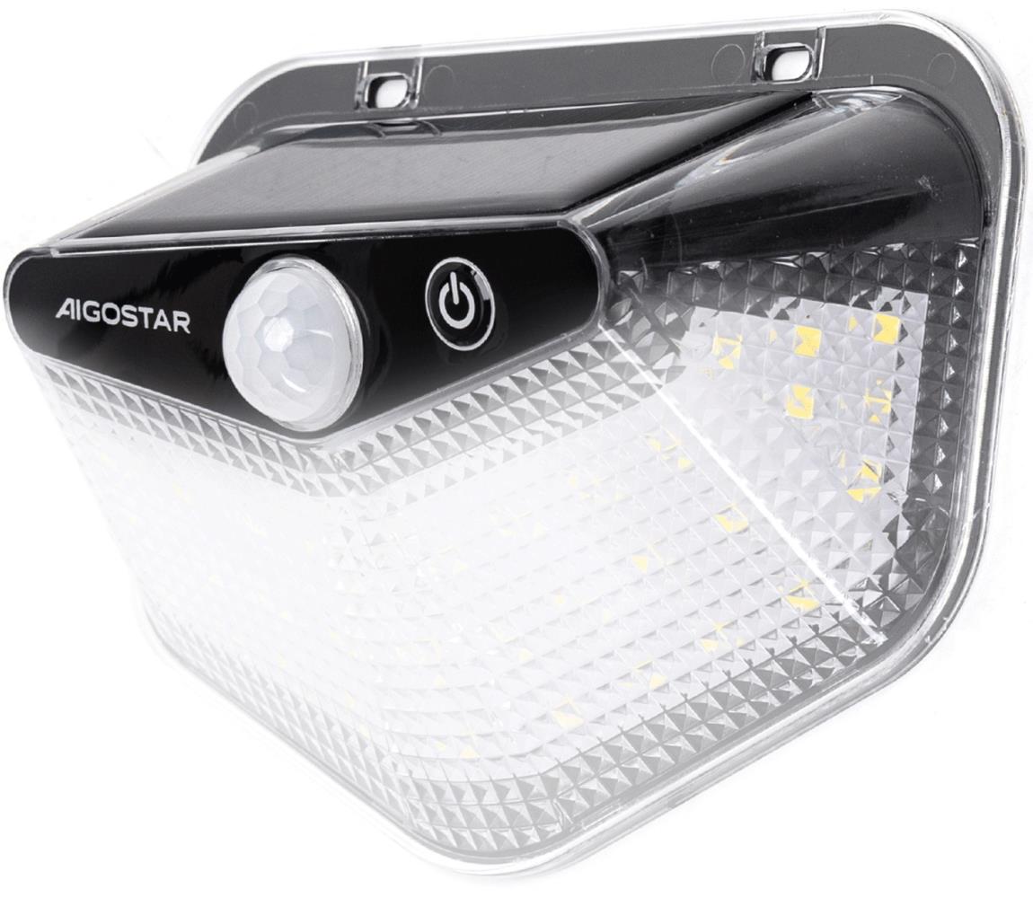 B.V.  -LED Solárne svietidlo so senzorom LED/3,7V 6500K 500 mAh IP65 čierna B1020136K