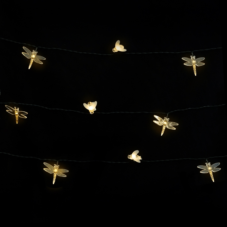 Aigostar - Solárna dekoratívna LED reťaz 50×LED/8 režimov 10 m 800 mAh IP65 teplá biela