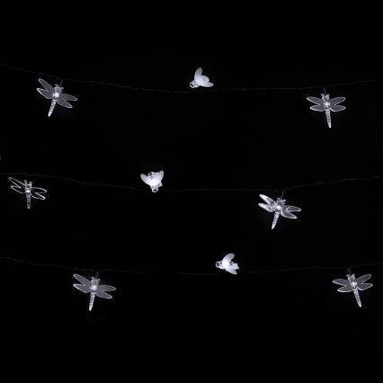 Aigostar - LED solárna dekoračná reťaz 50×LED/8 režimov, 10 m, 800 mAh, IP65, studená biela