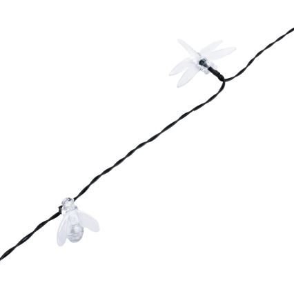 Aigostar - LED solárna dekoračná reťaz 50×LED/8 režimov, 10 m, 800 mAh, IP65, studená biela