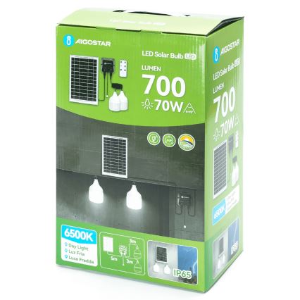 Aigostar - LED Solárny luster 2xLED/35W/12V 6000 mAh 6500K pr. 10 cm + diaľkové ovládanie