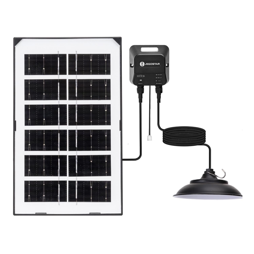 Aigostar - LED Solárny luster LED/35W/12V 3000 mAh 6500K pr. 15 cm + diaľkové ovládanie