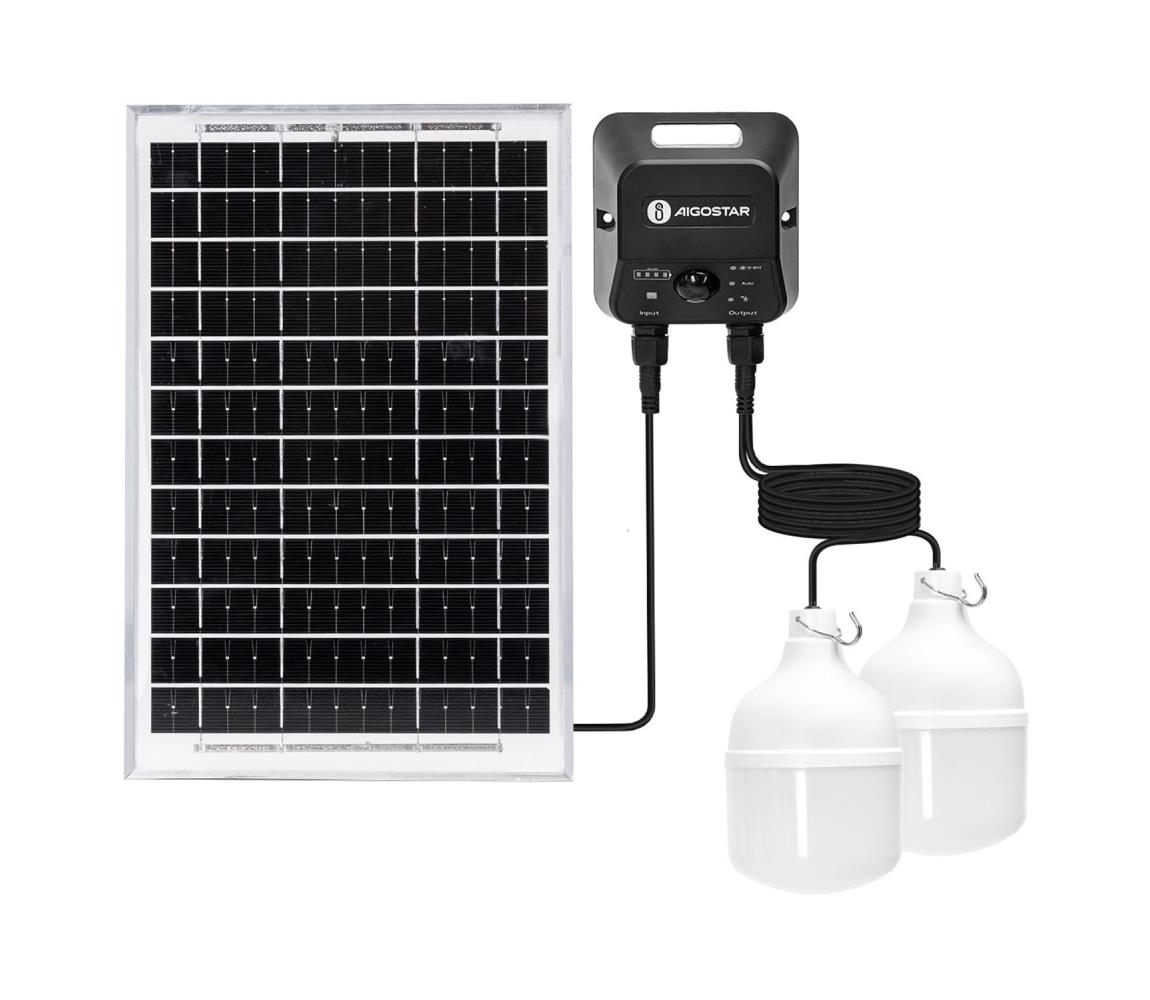B.V. - LED solárny luster so senzorom 2xLED/35W/12V 6000 mAh 6500K pr. 10 cm B1020134S