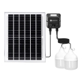 Aigostar - LED solárny luster so senzorom 2xLED/70W/12V 12000 mAh 6500K IP65 pr. 12 cm + diaľkové ovládanie