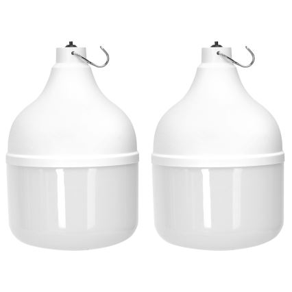 Aigostar - LED Solárny luster so senzorom 2xLED/70W/12V 12000 mAh 6500K pr. 12 cm + diaľkové ovládanie