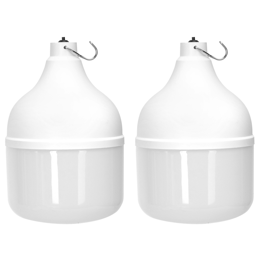 Aigostar - LED Solárny luster so senzorom 2xLED/70W/12V 12000 mAh 6500K pr. 12 cm + diaľkové ovládanie