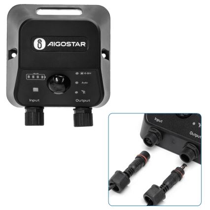 Aigostar - LED Solárny luster so senzorom 2xLED/70W/12V 12000 mAh 6500K pr. 12 cm + diaľkové ovládanie
